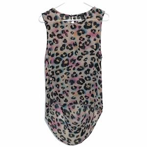 Multicolored Animal Print Forever 21 High Low Top